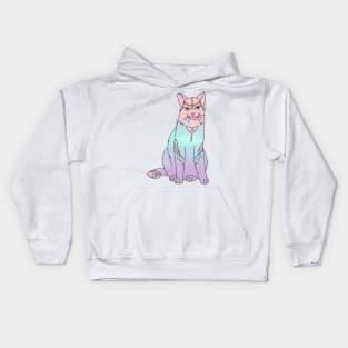 boho cat ombre pastel grunge tumblr Kids Hoodie